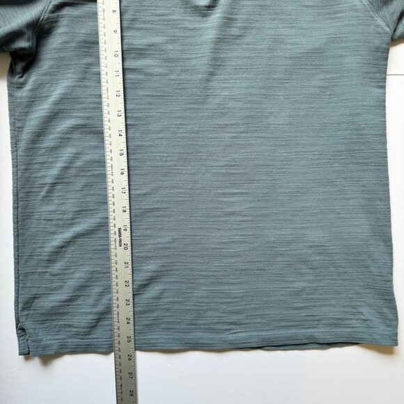 John Varvatos Polo Shirt Short Sleeve Blue Collared 3 Button 100% Cotton Sz M - Picture 11 of 13